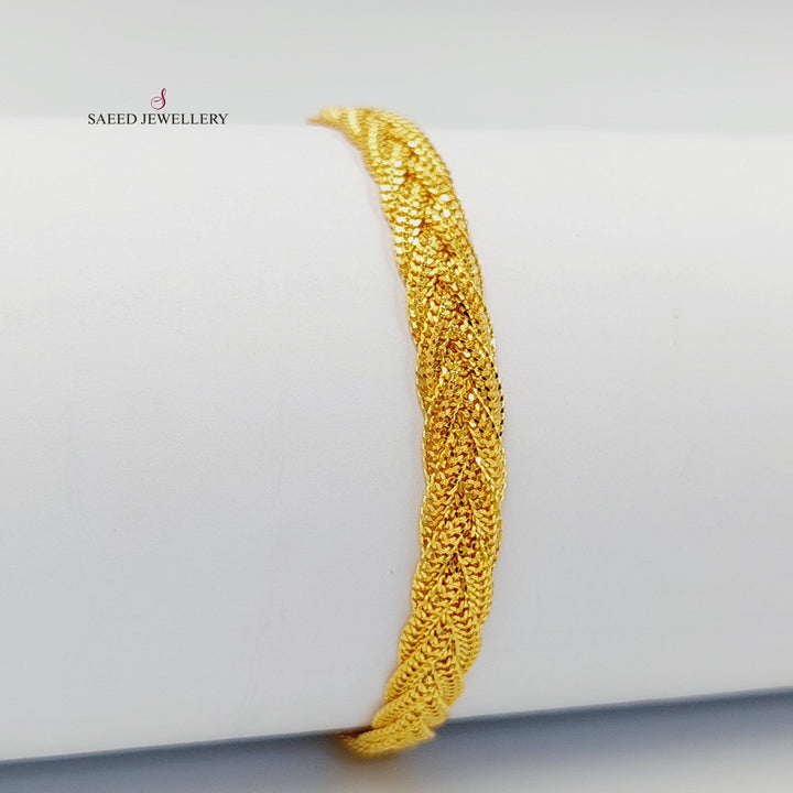 21K اسوارة جدل-مجوهرات الشيخ سعيد-Saeed Jewelry 