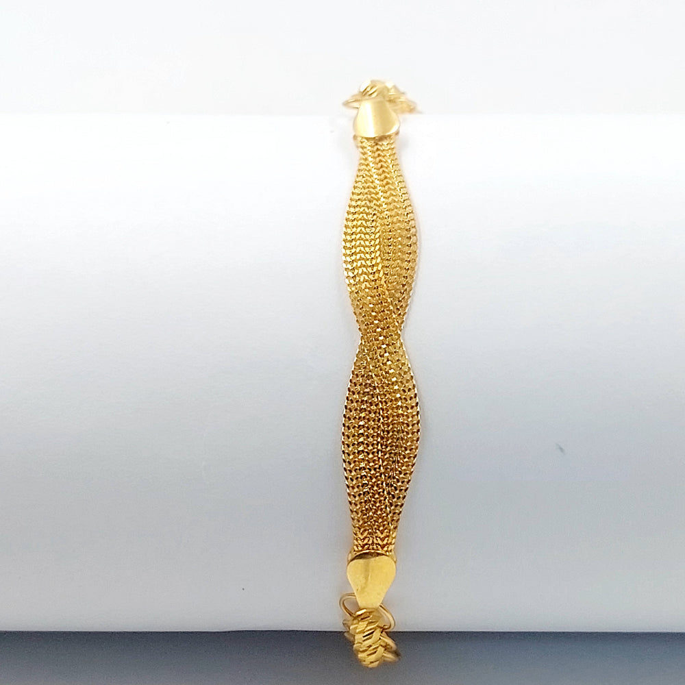 Fancy Bracelet Made of 21K Gold by Saeed Jewelry 