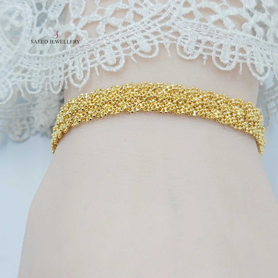 Fancy Bracelet Made of 21K Gold by Saeed Jewelry 