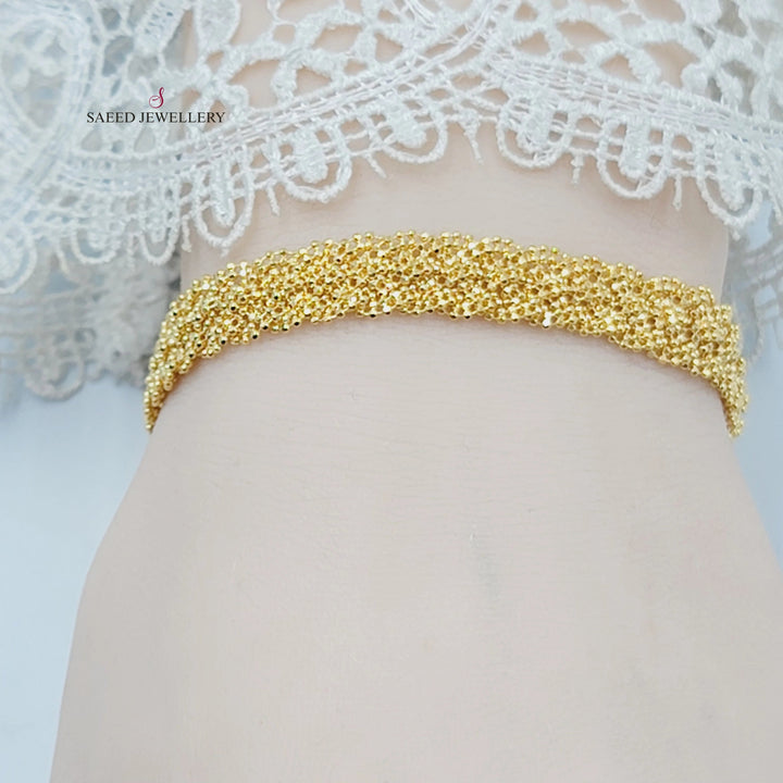 Fancy Bracelet Made of 21K Gold by Saeed Jewelry 