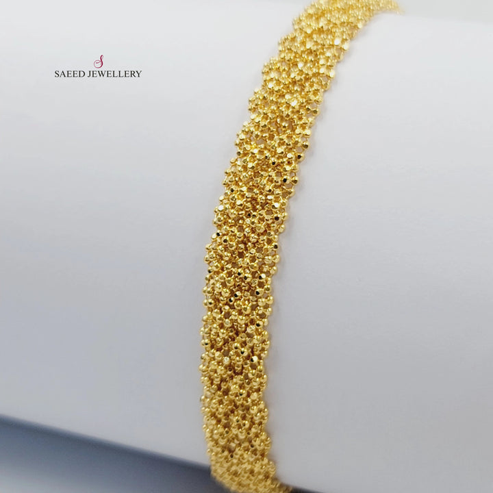 Fancy Bracelet Made of 21K Gold by Saeed Jewelry 