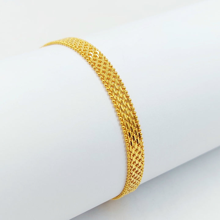 Fancy Bracelet Made of 21K Gold by Saeed Jewelry 