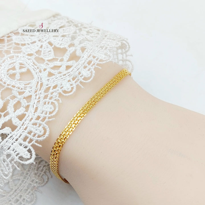 Fancy Bracelet Made of 21K Gold by Saeed Jewelry 