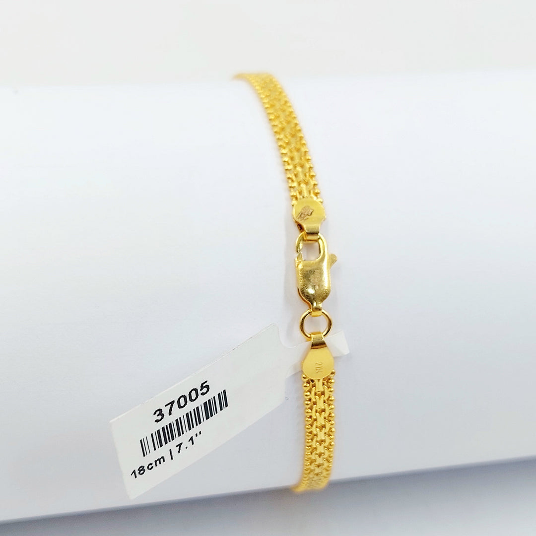 Fancy Bracelet Made of 21K Gold by Saeed Jewelry 