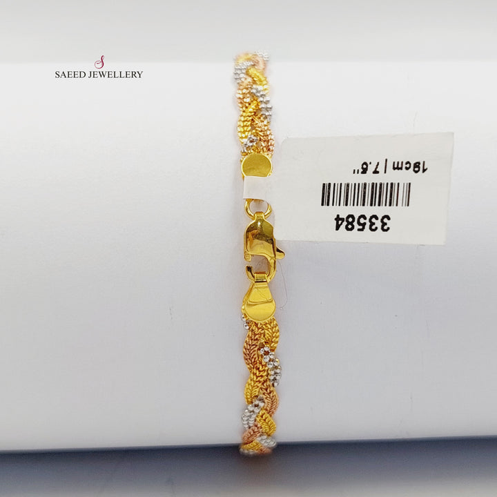 21K اسوارة فانسي-مجوهرات الشيخ سعيد-Saeed Jewelry 