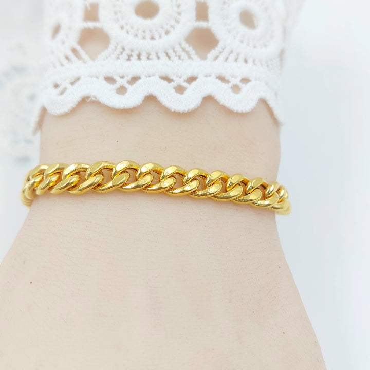 Deluxe Figaro Bracelet Made of 21K Gold by Saeed Jewelry 