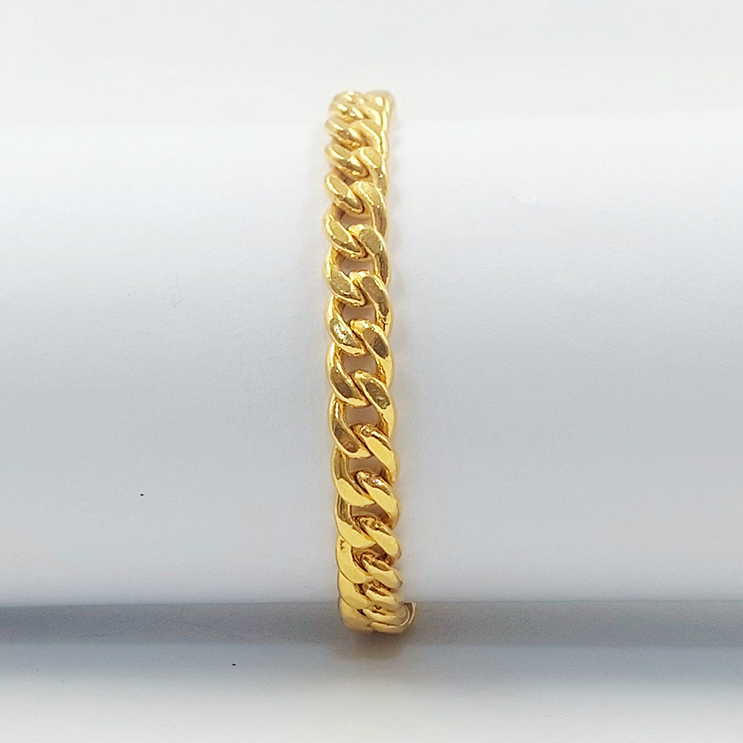 Deluxe Figaro Bracelet Made of 21K Gold by Saeed Jewelry 