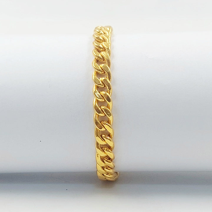 Deluxe Figaro Bracelet Made of 21K Gold by Saeed Jewelry 