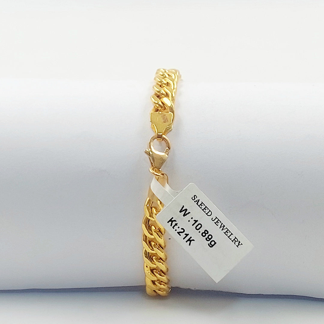Deluxe Figaro Bracelet Made of 21K Gold by Saeed Jewelry 