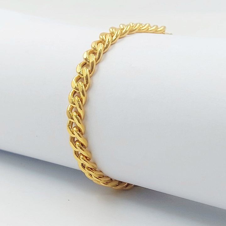 Deluxe Figaro Bracelet Made of 21K Gold by Saeed Jewelry 