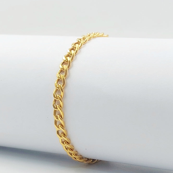 Figaro Bracelet Made of 21K Gold by Saeed Jewelry 