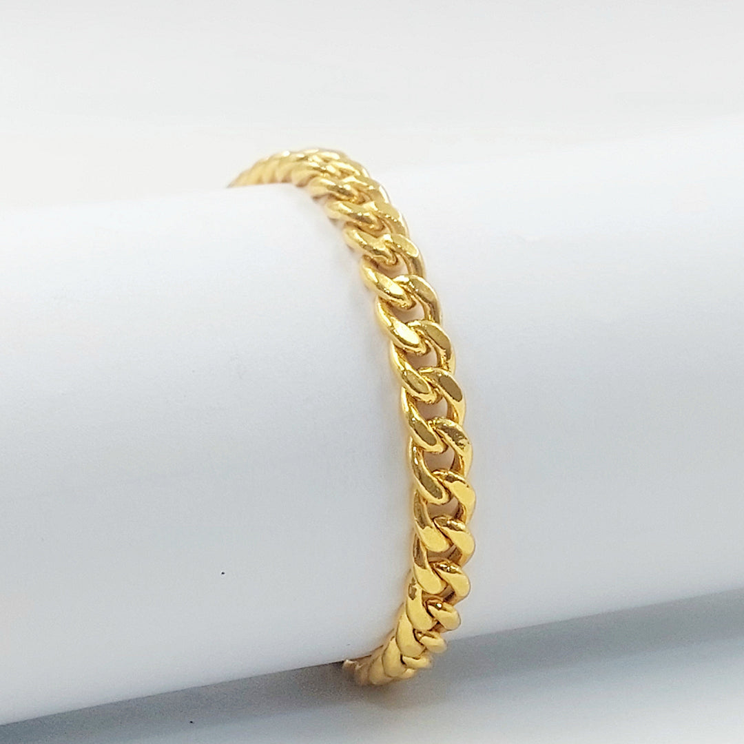 Deluxe Figaro Bracelet Made of 21K Gold by Saeed Jewelry 
