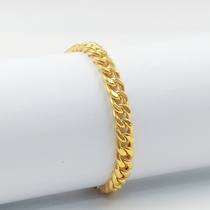 Deluxe Figaro Bracelet Made of 21K Gold by Saeed Jewelry 