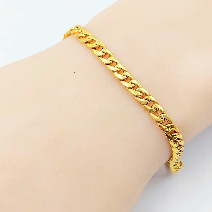 21K اسوارة جنزير مبسط-مجوهرات الشيخ سعيد-Saeed Jewelry 