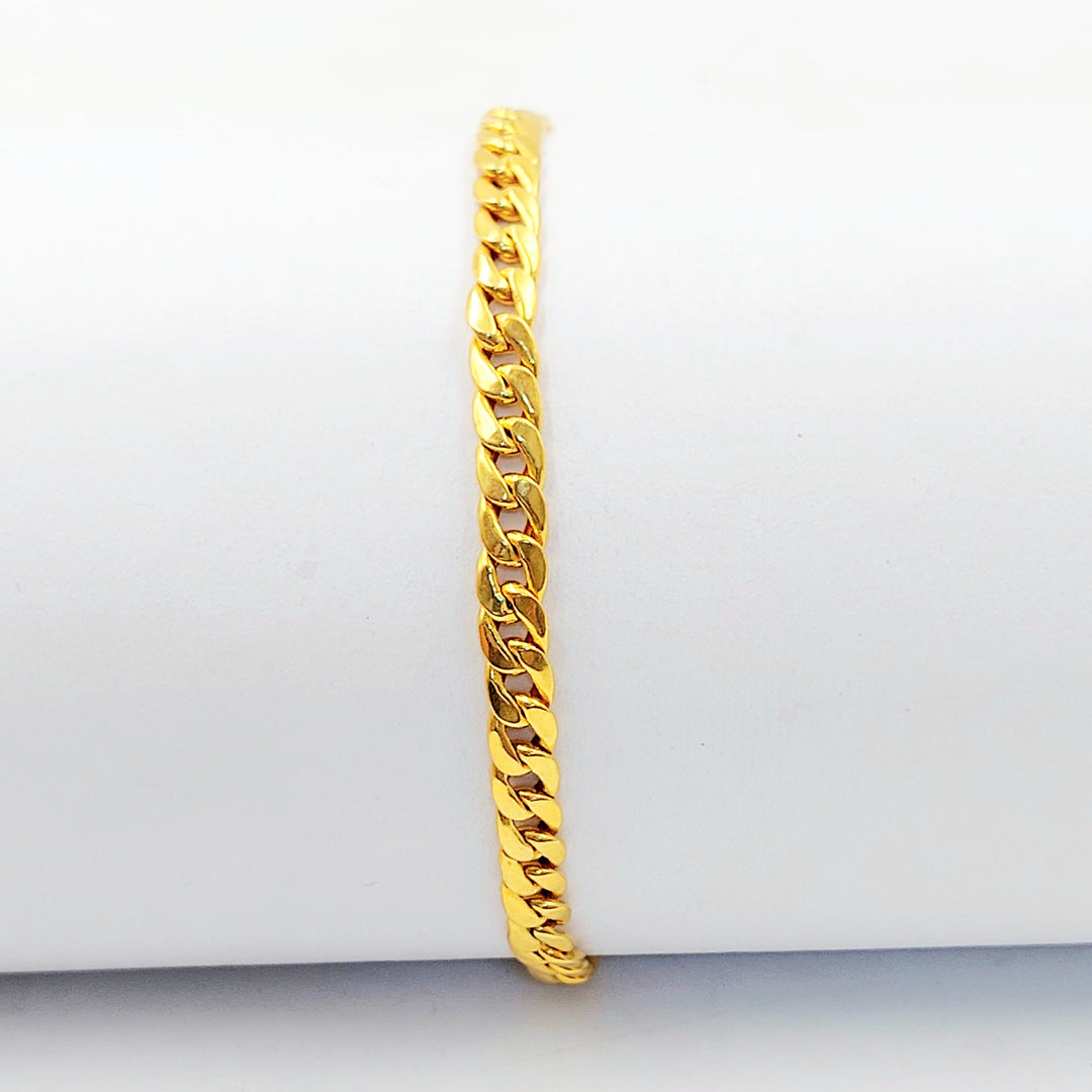 21K اسوارة جنزير مبسط-مجوهرات الشيخ سعيد-Saeed Jewelry 