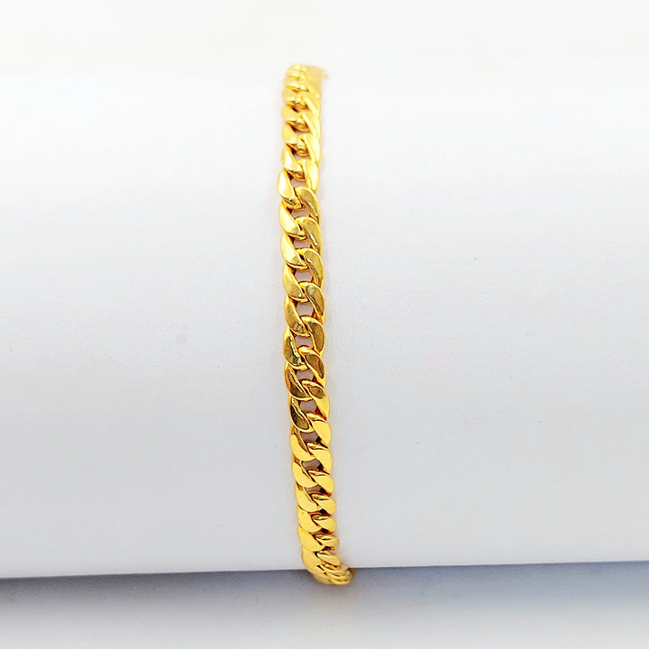 21K اسوارة جنزير مبسط-مجوهرات الشيخ سعيد-Saeed Jewelry 