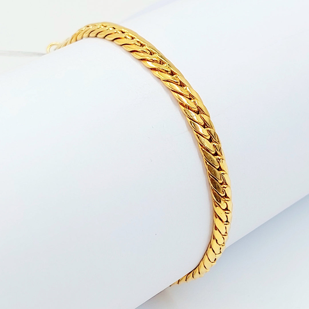 Flat Bracelet Made of 21K Gold by Saeed Jewelry 
