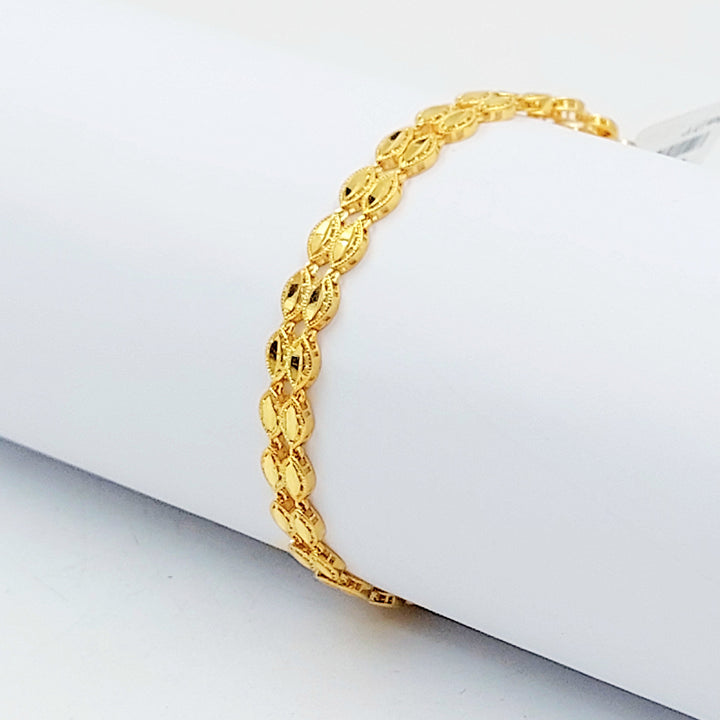 21K اسوارة نقش مبسط-مجوهرات الشيخ سعيد-Saeed Jewelry 