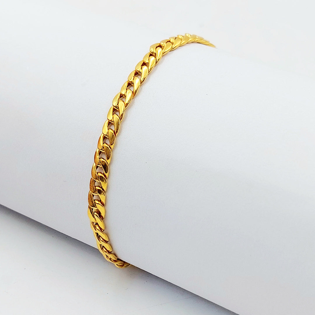 21K اسوارة جنزير مبسط-مجوهرات الشيخ سعيد-Saeed Jewelry 