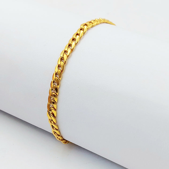 21K اسوارة جنزير مبسط-مجوهرات الشيخ سعيد-Saeed Jewelry 