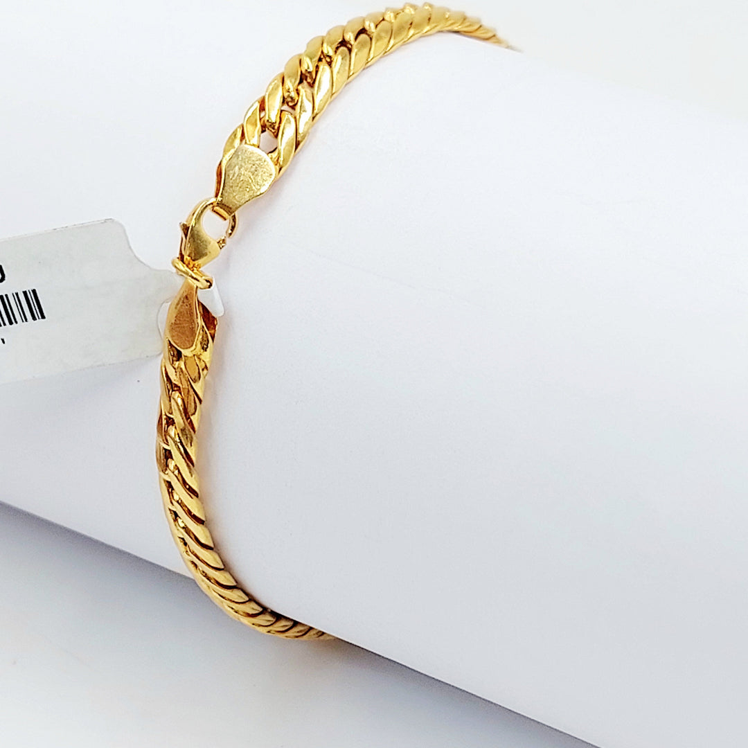 Flat Bracelet Made of 21K Gold by Saeed Jewelry 