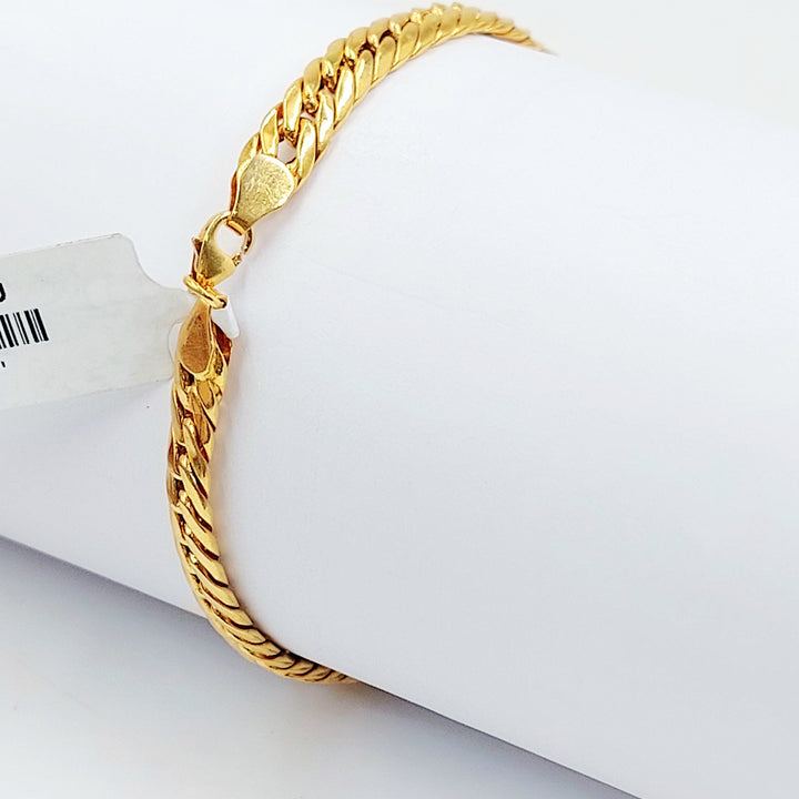 Flat Bracelet Made of 21K Gold by Saeed Jewelry 
