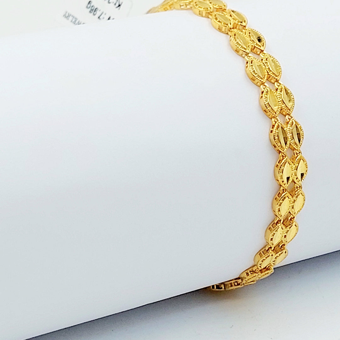 21K اسوارة نقش مبسط-مجوهرات الشيخ سعيد-Saeed Jewelry 