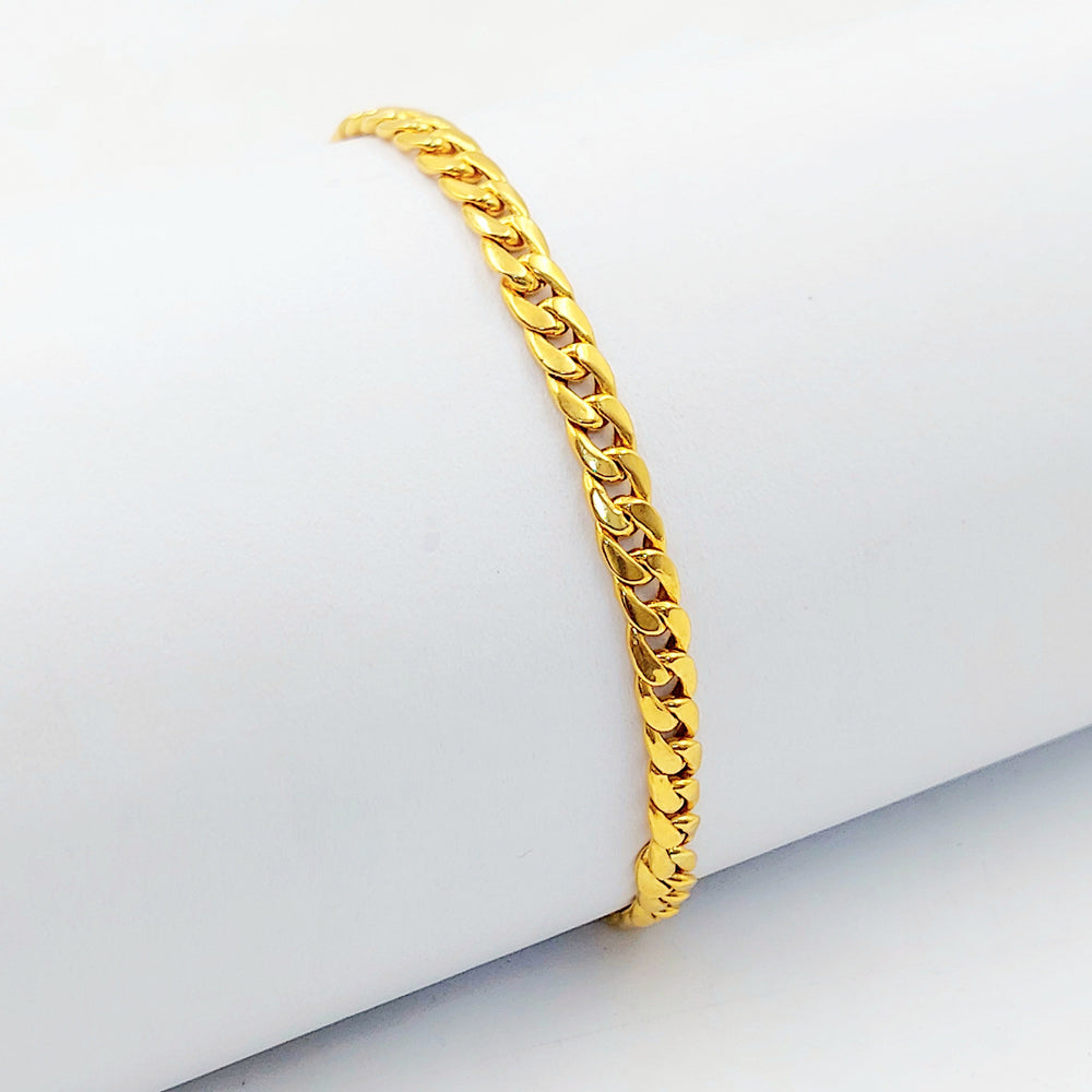 21K اسوارة جنزير مبسط-مجوهرات الشيخ سعيد-Saeed Jewelry 