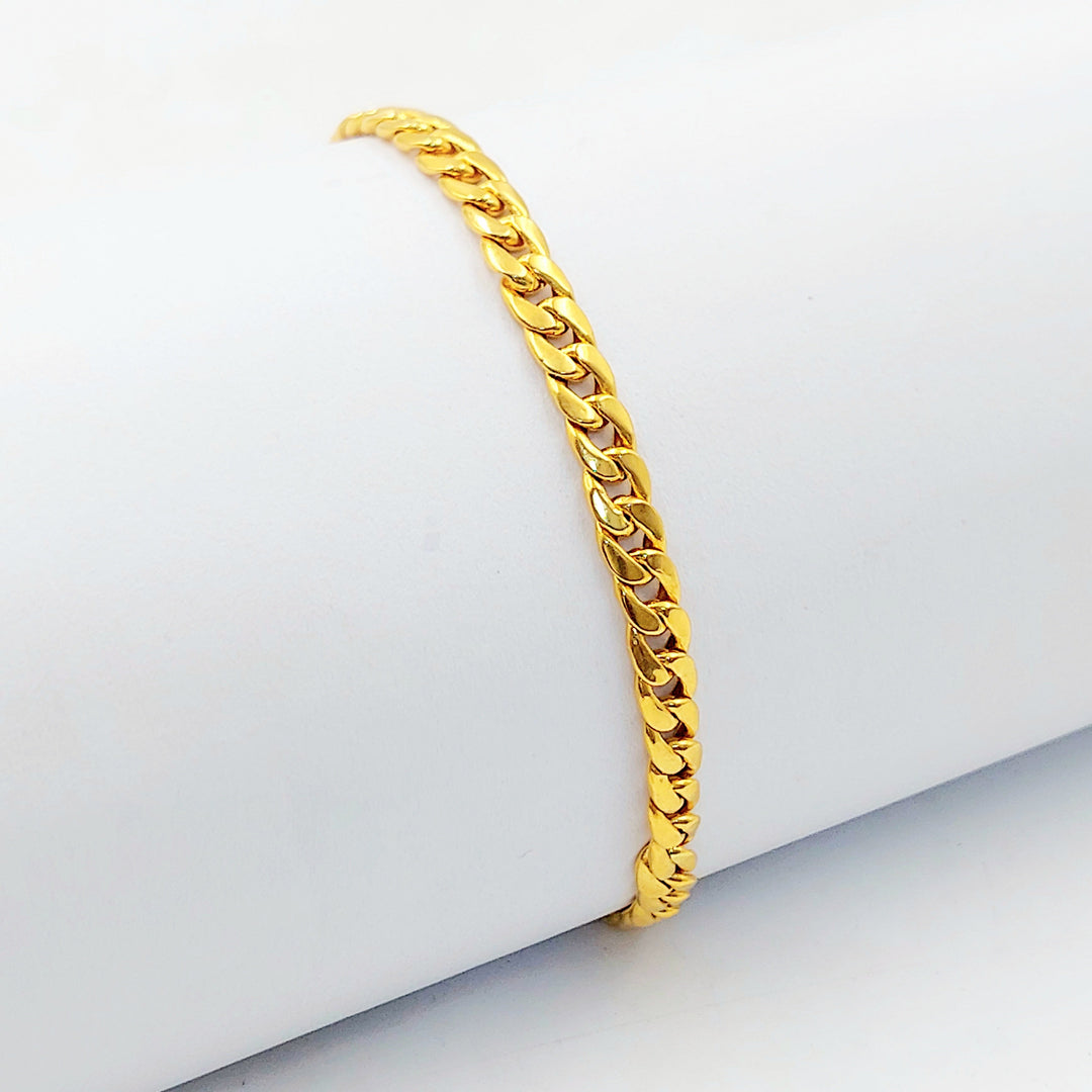 21K اسوارة جنزير مبسط-مجوهرات الشيخ سعيد-Saeed Jewelry 