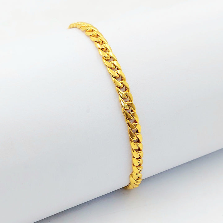 21K اسوارة جنزير مبسط-مجوهرات الشيخ سعيد-Saeed Jewelry 