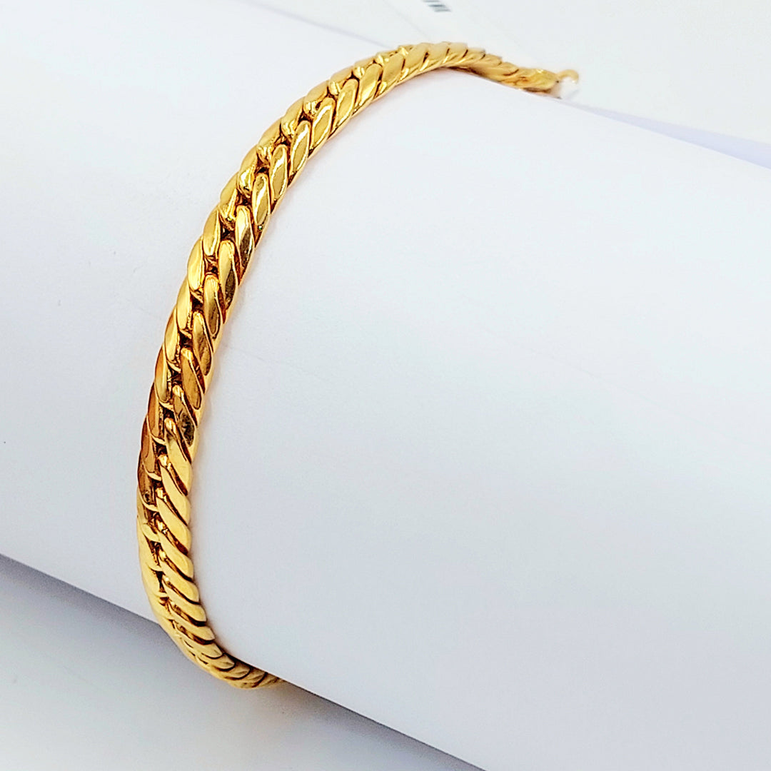 Flat Bracelet Made of 21K Gold by Saeed Jewelry 