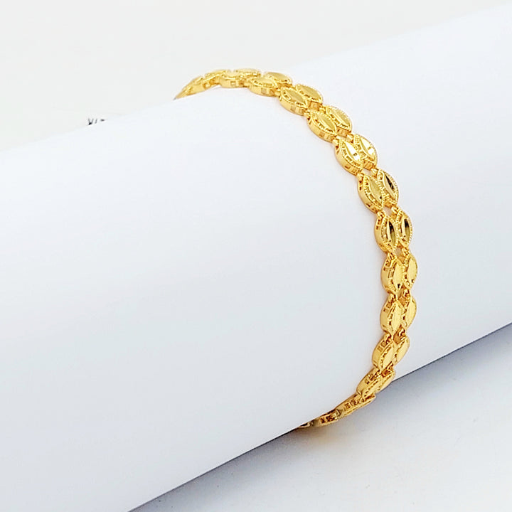 21K اسوارة نقش مبسط-مجوهرات الشيخ سعيد-Saeed Jewelry 