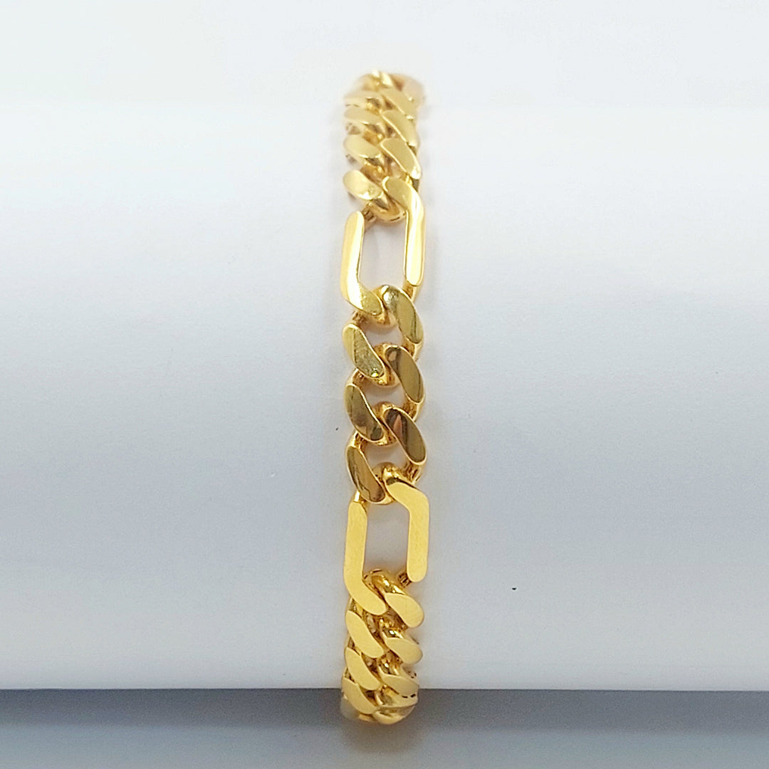 21K اسوارة جنزير مبسط-مجوهرات الشيخ سعيد-Saeed Jewelry 