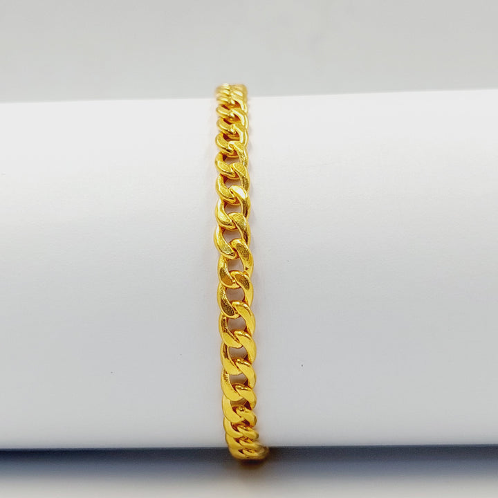 21K اسوارة جنزير مبسط-مجوهرات الشيخ سعيد-Saeed Jewelry 