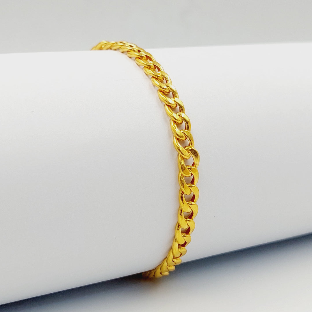 21K اسوارة جنزير مبسط-مجوهرات الشيخ سعيد-Saeed Jewelry 