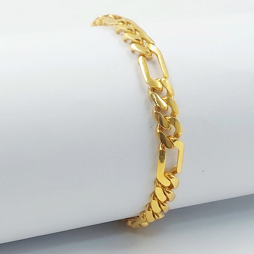 21K اسوارة جنزير مبسط-مجوهرات الشيخ سعيد-Saeed Jewelry 