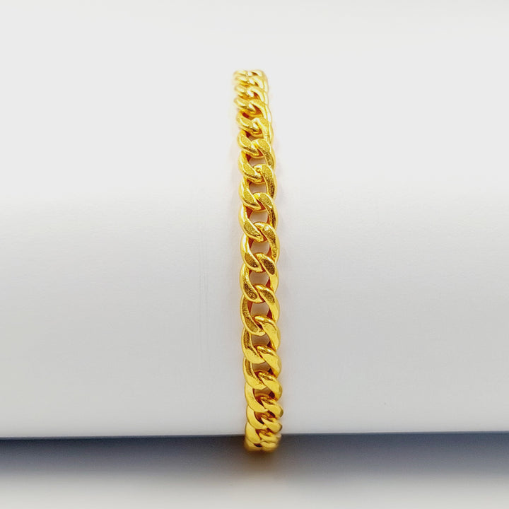 21K اسوارة جنزير مبسط-مجوهرات الشيخ سعيد-Saeed Jewelry 