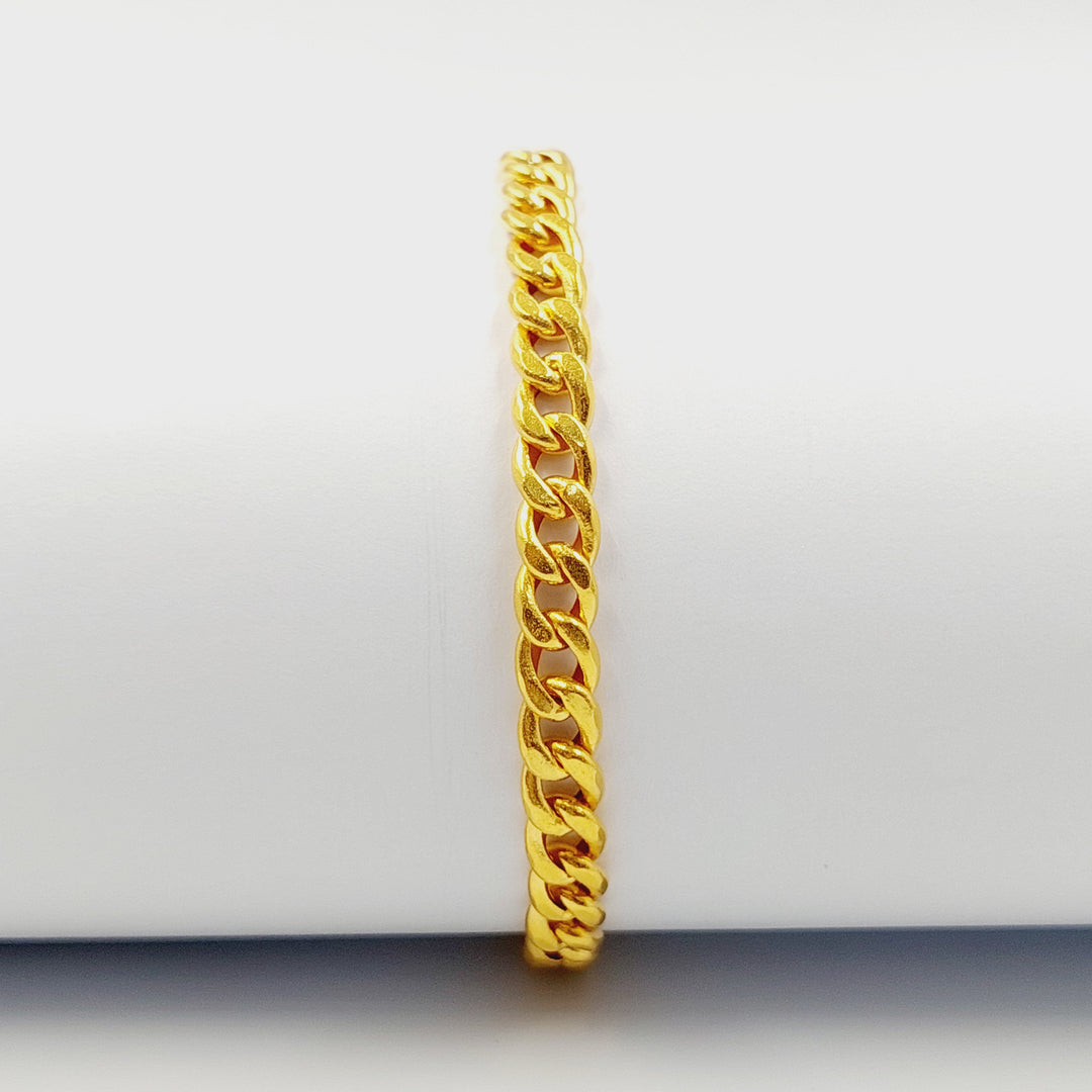 21K اسوارة جنزير مبسط-مجوهرات الشيخ سعيد-Saeed Jewelry 