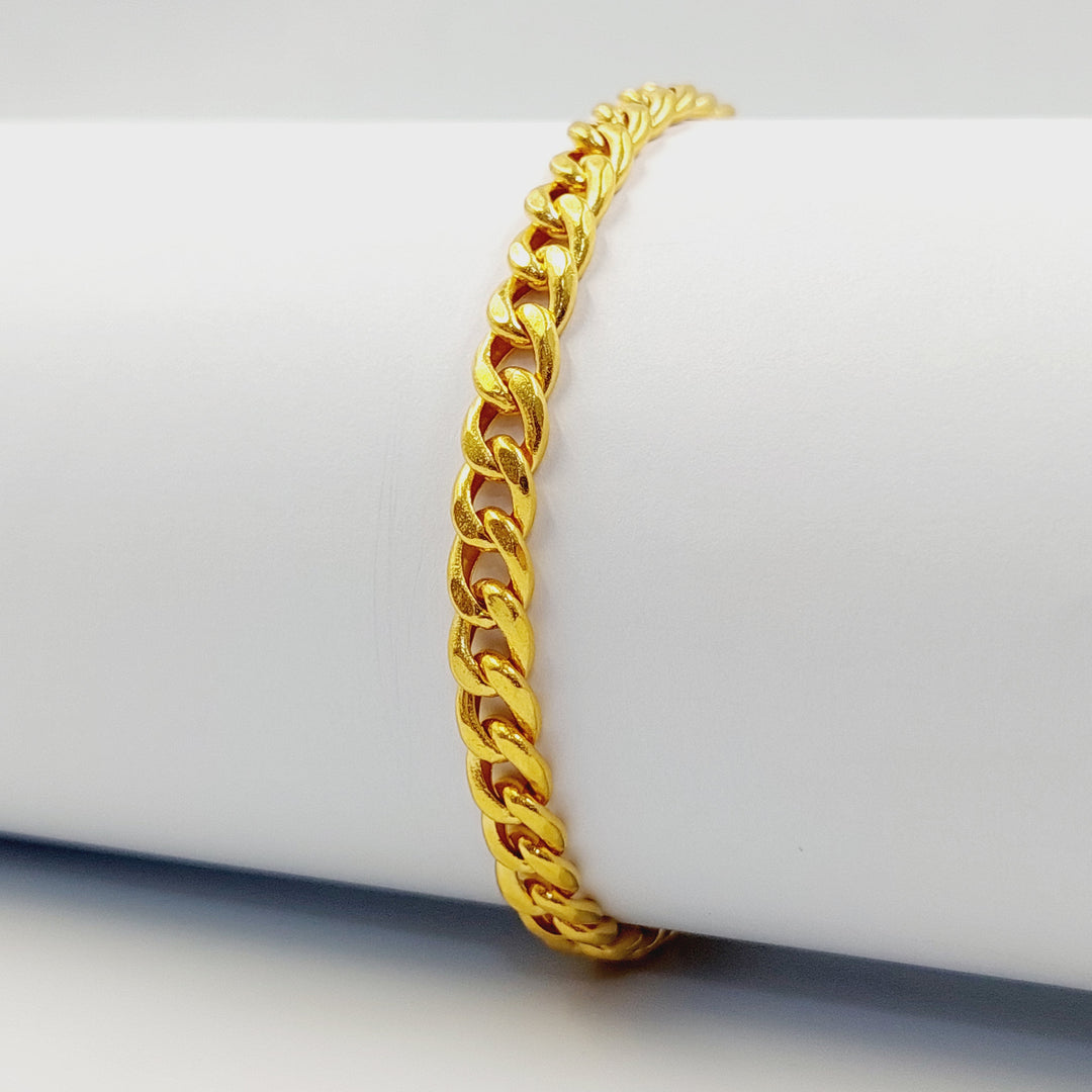 21K اسوارة جنزير مبسط-مجوهرات الشيخ سعيد-Saeed Jewelry 