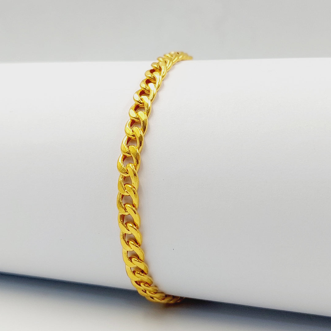 21K اسوارة جنزير مبسط-مجوهرات الشيخ سعيد-Saeed Jewelry 