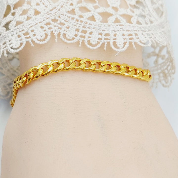 21K اسوارة جنزير مبسط-مجوهرات الشيخ سعيد-Saeed Jewelry 