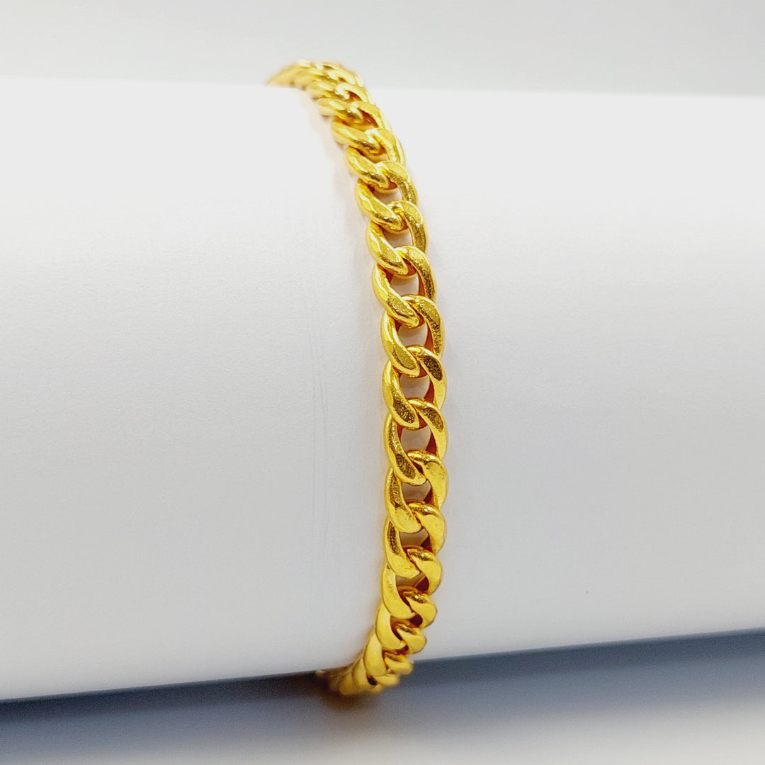 21K اسوارة جنزير مبسط-مجوهرات الشيخ سعيد-Saeed Jewelry 