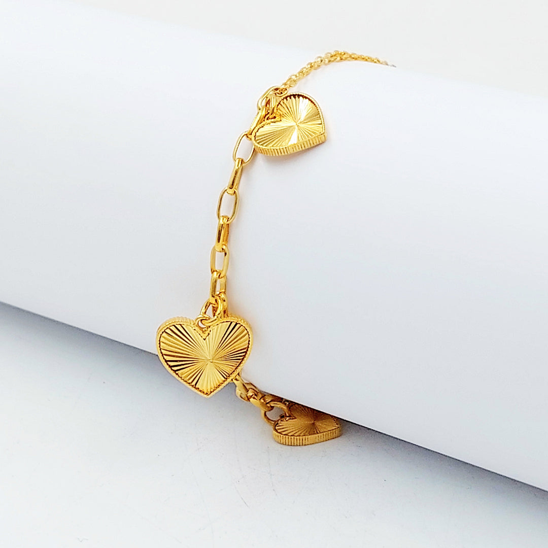 21K اسوارة فرفشة قلب-مجوهرات الشيخ سعيد-Saeed Jewelry 
