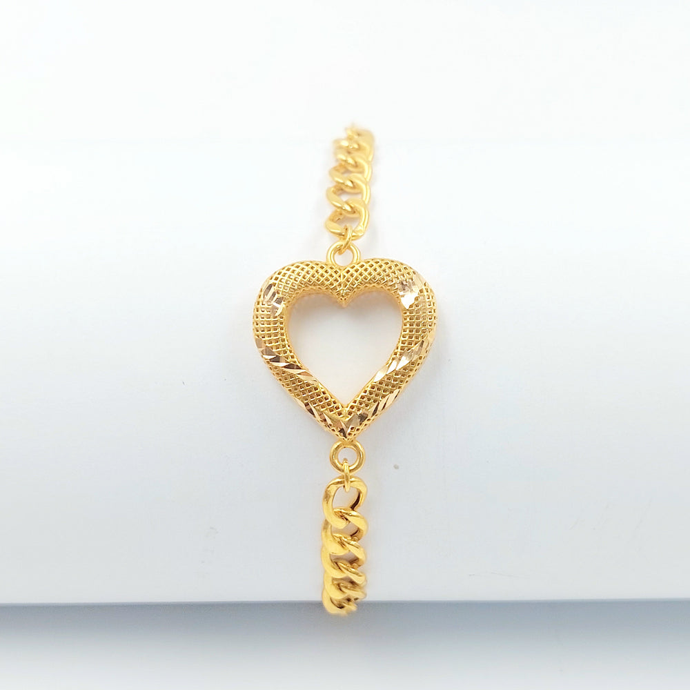 21K اسوارة قلب-مجوهرات الشيخ سعيد-Saeed Jewelry 