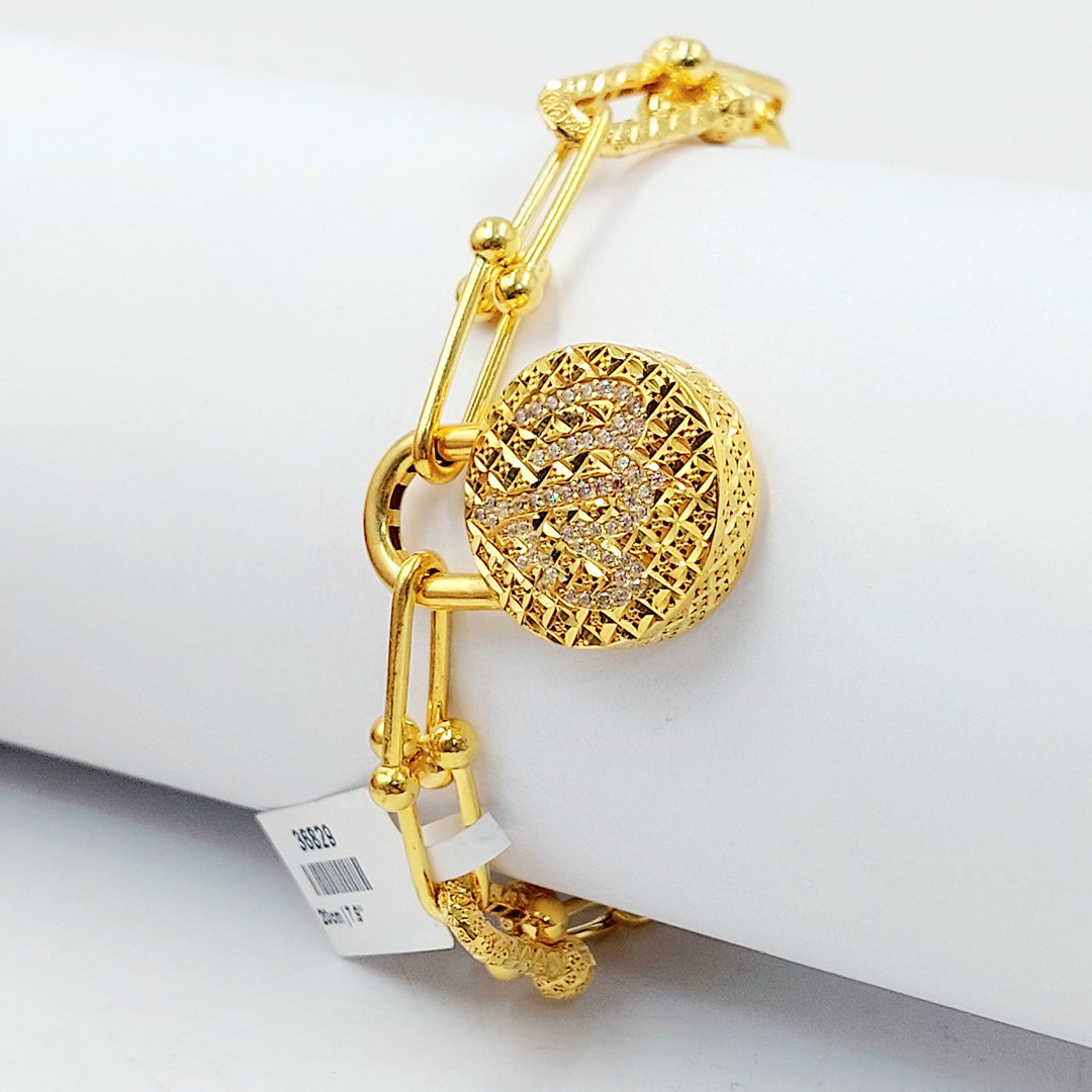 21K اسوارة بيبر كليب اسلامي-مجوهرات الشيخ سعيد-Saeed Jewelry 