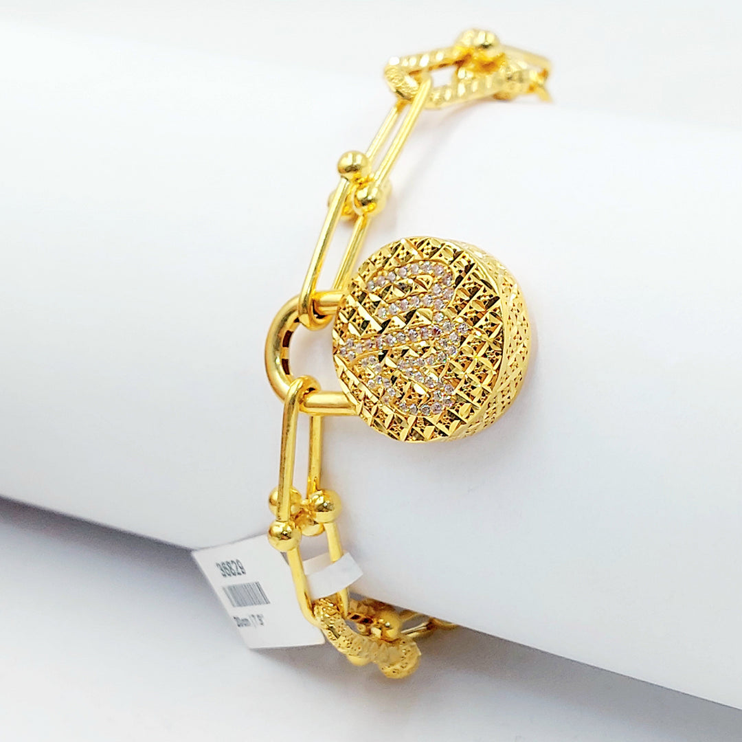 21K اسوارة بيبر كليب اسلامي-مجوهرات الشيخ سعيد-Saeed Jewelry 