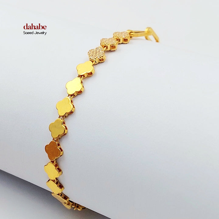 Joy Paperclip Bracelet Made of 21K Gold by Saeed Jewelry 