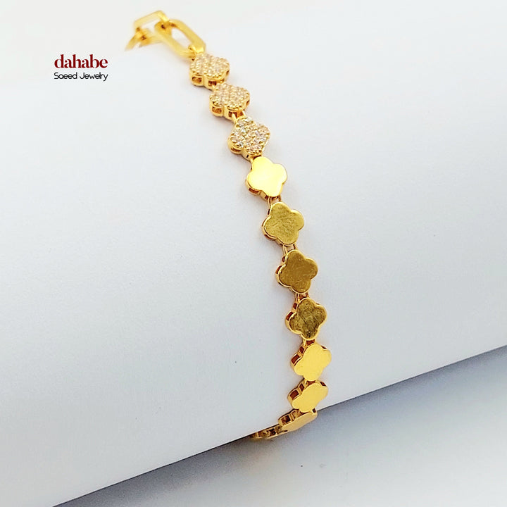 Joy Paperclip Bracelet Made of 21K Gold by Saeed Jewelry 