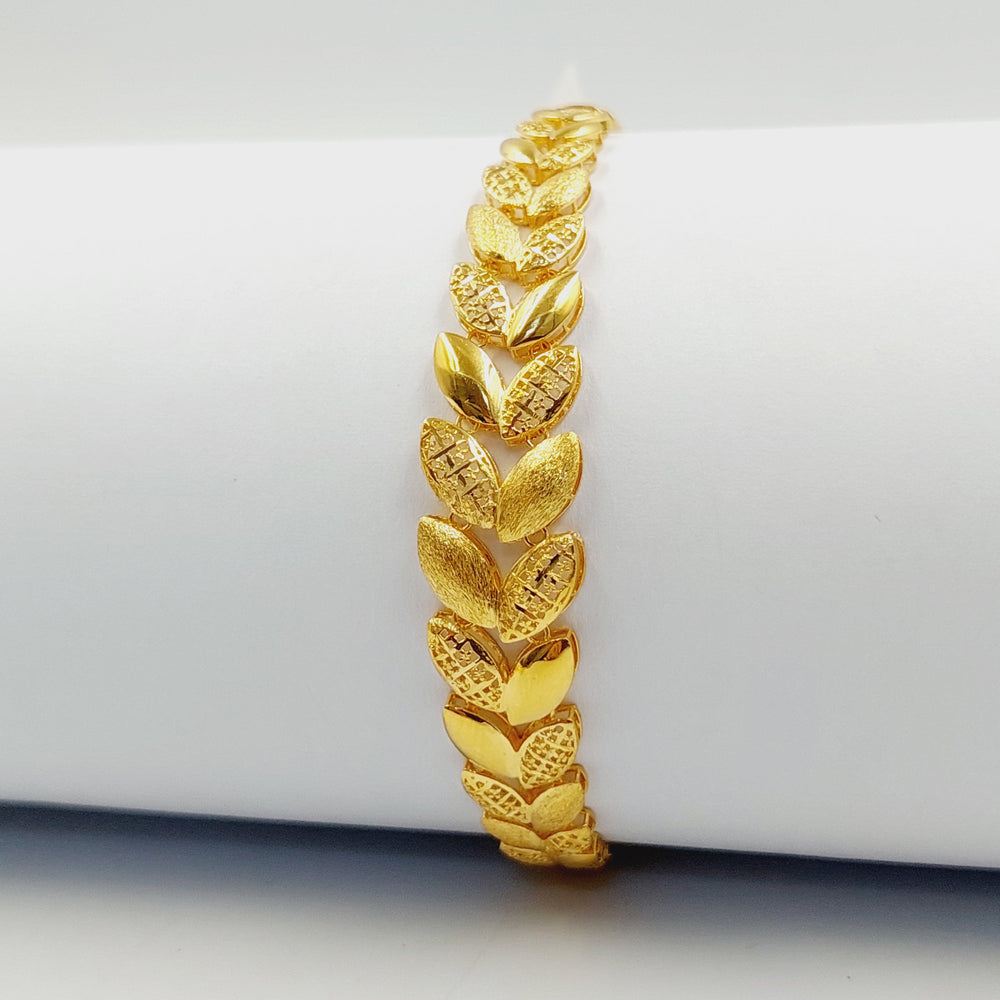Leaf Bracelet Made of 21K Gold by Saeed Jewelry 