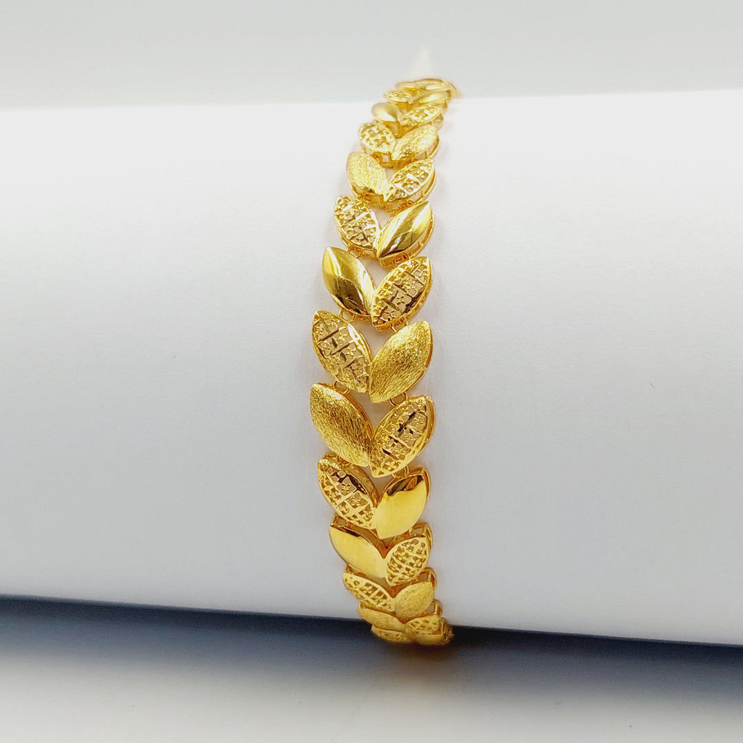 Leaf Bracelet Made of 21K Gold by Saeed Jewelry 